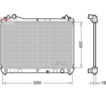 Chladič, chlazení motoru DENSO DRM47031