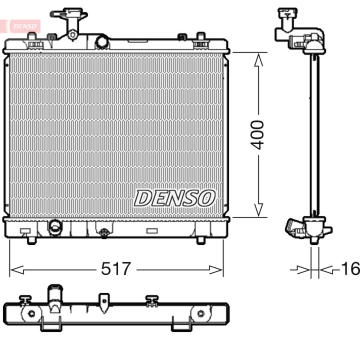 Chladič, chlazení motoru DENSO DRM47032