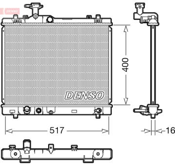 Chladič, chlazení motoru DENSO DRM47033