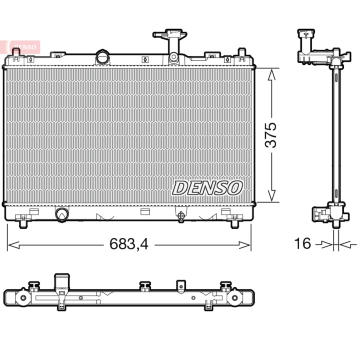 Chladič, chlazení motoru DENSO DRM47038