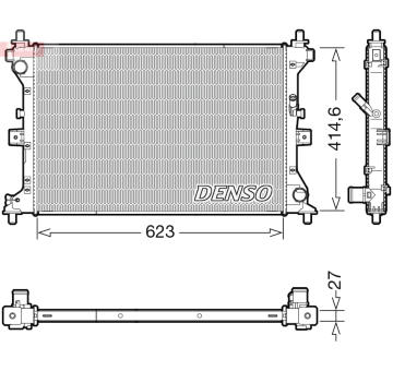 Chladič, chlazení motoru DENSO DRM47039