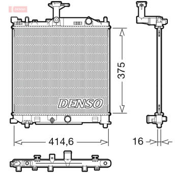 Chladič, chlazení motoru DENSO DRM47040