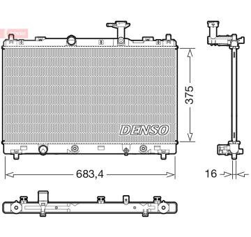 Chladič, chlazení motoru DENSO DRM47041