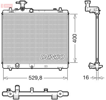 Chladič, chlazení motoru DENSO DRM47043