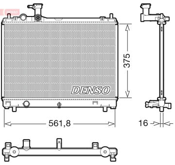 Chladič, chlazení motoru DENSO DRM47044