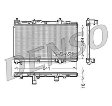 Chladič, chlazení motoru DENSO DRM50005