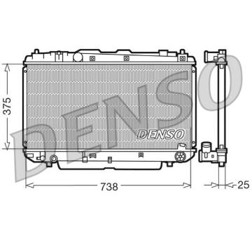 Chladič, chlazení motoru DENSO DRM50021