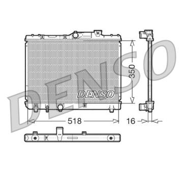 Chladič, chlazení motoru DENSO DRM50029