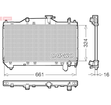 Chladič, chlazení motoru DENSO DRM50031