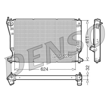 Chladič, chlazení motoru DENSO DRM50032