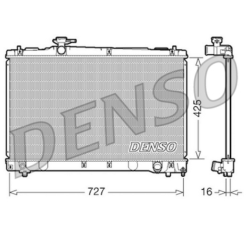 Chladič, chlazení motoru DENSO DRM50034