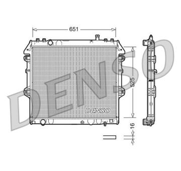 Chladič, chlazení motoru DENSO DRM50038