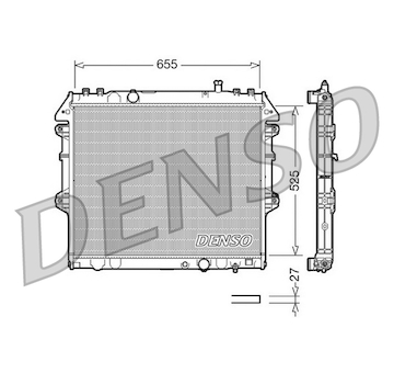 Chladič, chlazení motoru DENSO DRM50039
