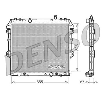 Chladič, chlazení motoru DENSO DRM50045