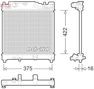 Chladič, chlazení motoru DENSO DRM50056