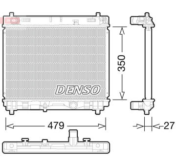 Chladič, chlazení motoru DENSO DRM50058