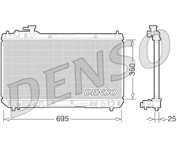 Chladič, chlazení motoru DENSO DRM50063