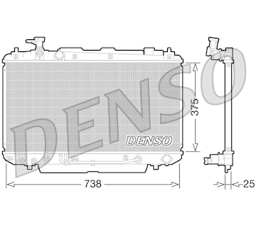 Chladič, chlazení motoru DENSO DRM50064