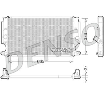 Chladič, chlazení motoru DENSO DRM50072