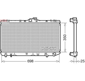 Chladič, chlazení motoru DENSO DRM50079