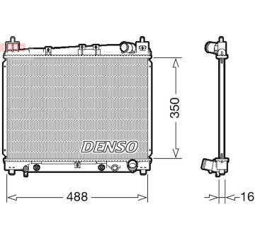 Chladič, chlazení motoru DENSO DRM50080