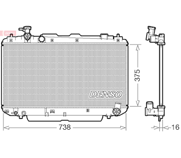 Chladič, chlazení motoru DENSO DRM50083