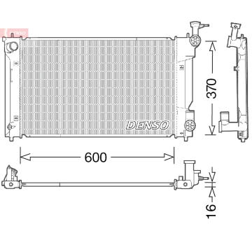 Chladič, chlazení motoru DENSO DRM50094
