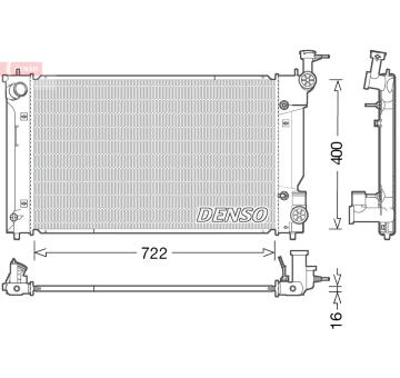 Chladič, chlazení motoru DENSO DRM50098