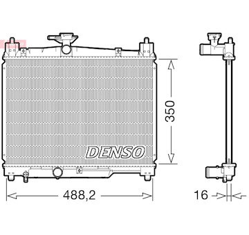 Chladič, chlazení motoru DENSO DRM50101