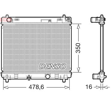 Chladič, chlazení motoru DENSO DRM50104