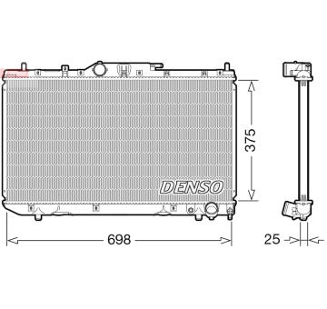 Chladič, chlazení motoru DENSO DRM50114