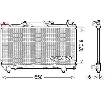 Chladič, chlazení motoru DENSO DRM50117