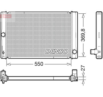 Chladič, chlazení motoru DENSO DRM50123