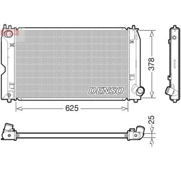 Chladič, chlazení motoru DENSO DRM50127