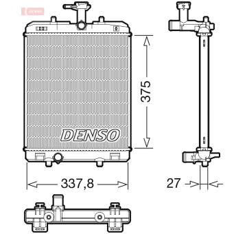 Chladič, chlazení motoru DENSO DRM50134