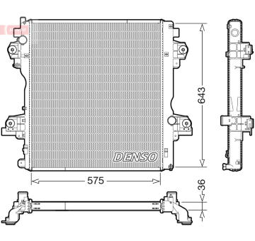 Chladič, chlazení motoru DENSO DRM50140