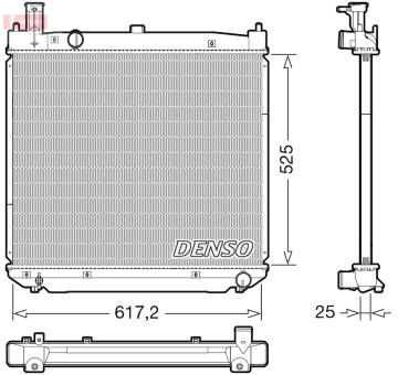 Chladič, chlazení motoru DENSO DRM50141