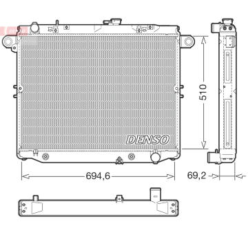 Chladič, chlazení motoru DENSO DRM50148