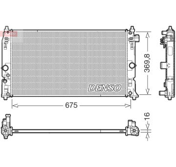 Chladič, chlazení motoru DENSO DRM50150