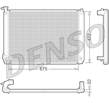 Chladič, chlazení motoru DENSO DRM51010