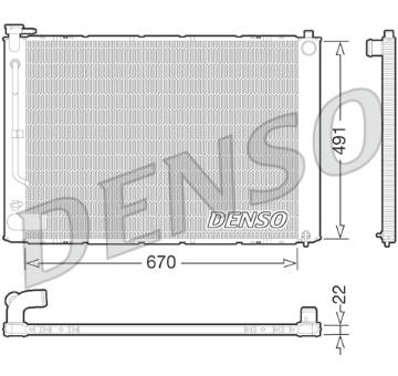 Chladič, chlazení motoru DENSO DRM51011