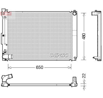 Chladič, chlazení motoru DENSO DRM51012