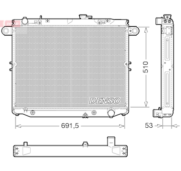 Chladič, chlazení motoru DENSO DRM51015