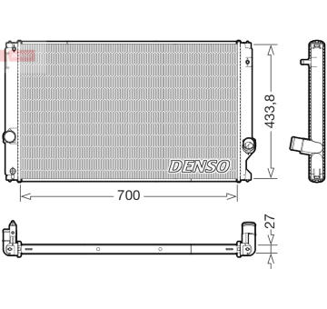 Chladič, chlazení motoru DENSO DRM51019