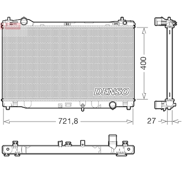 Chladič, chlazení motoru DENSO DRM51021