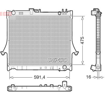 Chladič, chlazení motoru DENSO DRM99016