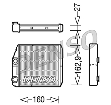 Výměník tepla, vnitřní vytápění DENSO DRR09035