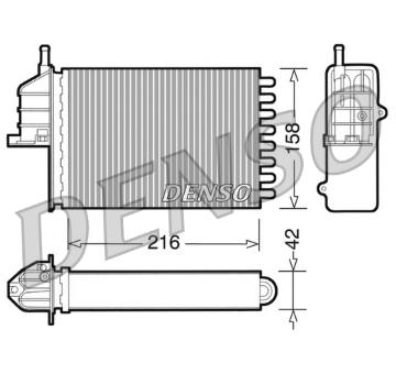 Výměník tepla, vnitřní vytápění DENSO DRR09080