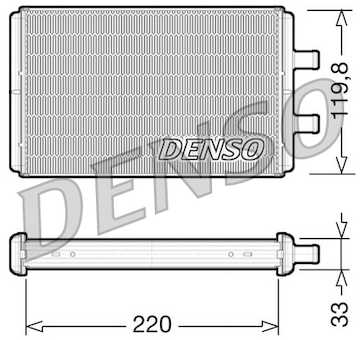 Výměník tepla, vnitřní vytápění DENSO DRR12007