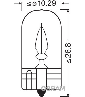 Žárovka, obrysové světlo OSRAM 2841